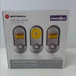 The Motorola MBP16/2 is a DECT 6.0 digital audio baby monitor with Dual Units
